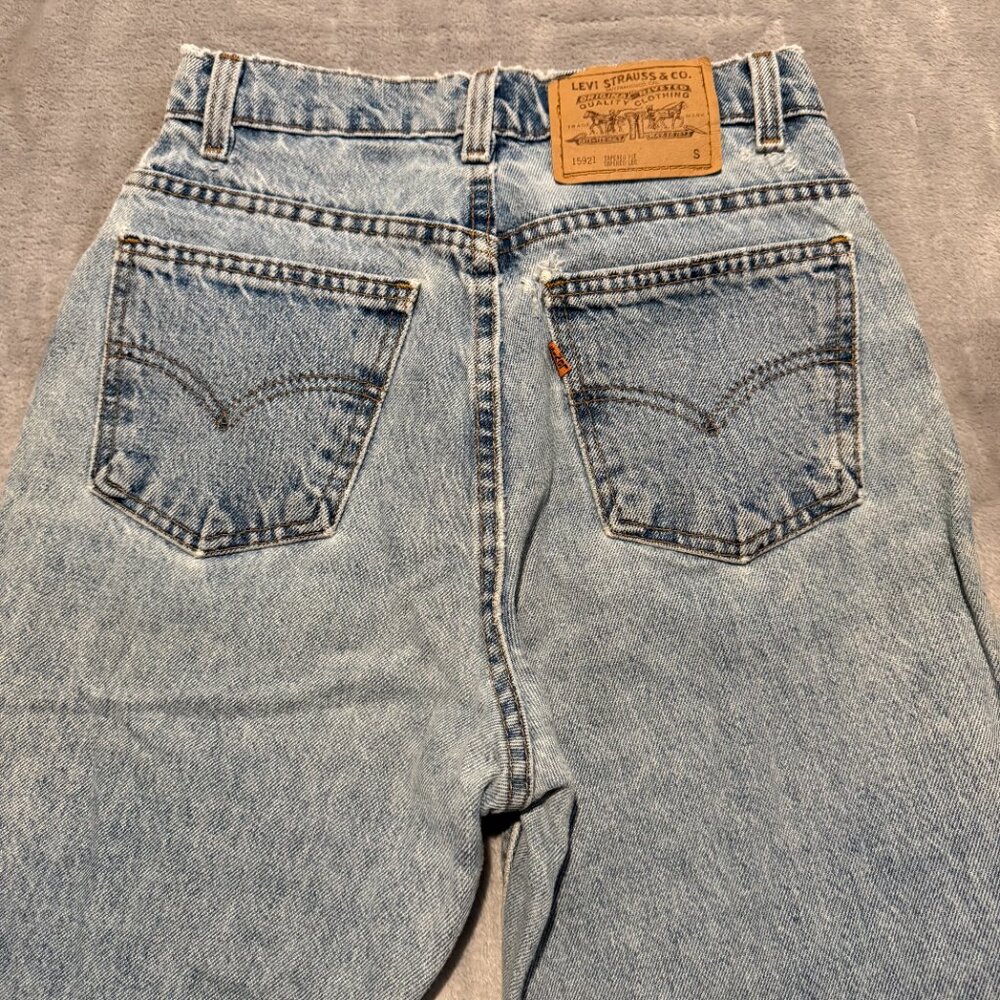 Vintage Levi’s 921 Orange Tab 921 Tapered Jeans Made in USA Size 6 Short USA 90s - Picture 5 of 12